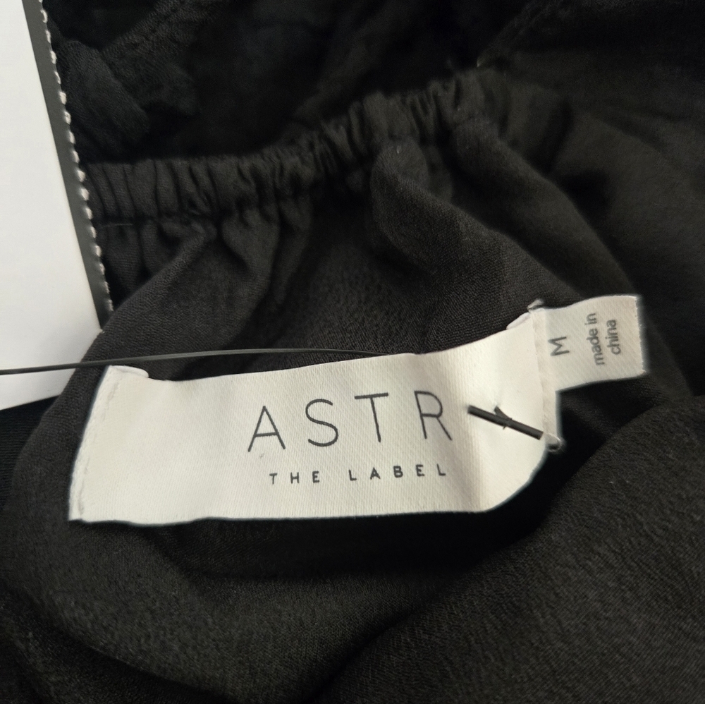 NWT, ASTR Black Ruffle-Strap Maxi Dress.Size M - Picture 8 of 12